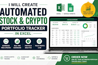 create automated stock and crypto portfolio tracker in excel