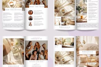 do premium editable canva product catalog brand brochure design canva line sheet