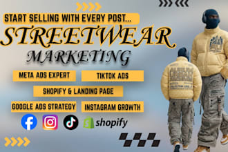 streetwear brand marketing clothing store promotion y2k streetwear shopify ads