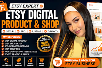 etsy digital product etsy shop seo listing etsy digital products etsy shop setup