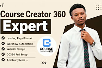 set up course creator 360 website cc360 funnel and ghl booktok funnels expert