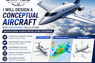 design a conceptual aircraft with aerodynamic calculations