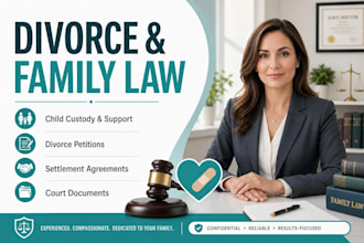 draft divorce law, child custody and family law legal documents