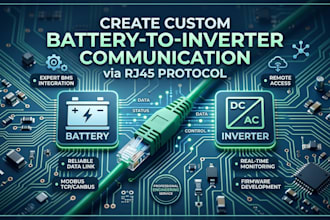 create custom battery to inverter communication using rj45 protocol