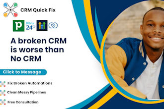 do a full CRM review and quick fix in bitrix24 pipedrive gohighlevel or zoho