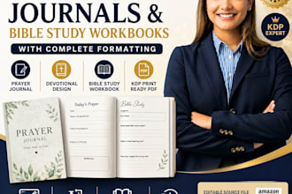 design KDP prayer journal, devotional and bible study workbook