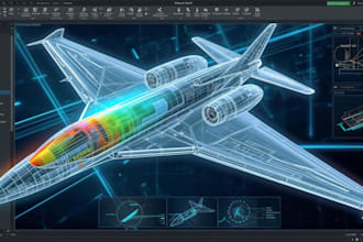 design aircraft aerospace cad models and cfd simulations