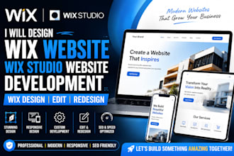 design wix website, wix studio website, development wix design, edit wix website