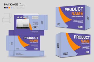 design product packaging and label with 3d mockup amazon packaging product