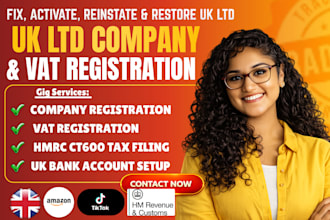 register UK ltd company registration, vat number for non residence