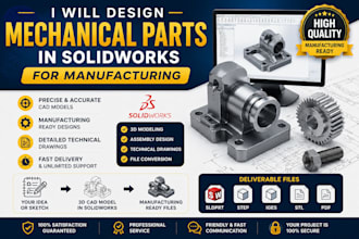 mechanical product design for cnc and manufacturing