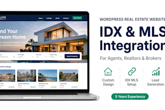 build a wordpress real estate website with idx mls for agents and realtors