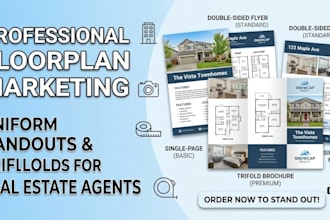 create uniform floorplan handouts or trifolds