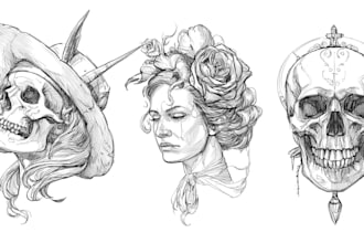 design a stunning minimalist lineart tattoo for you