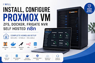 fix install configure promox vm, zfs docker frigate nvr, self hosted n8n homelab