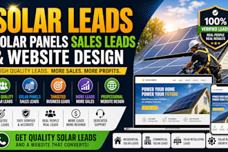 generate solar leads solar panels sales leads and solar website design