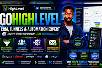 create gohighlevel course funnel, real estate website, automation, landing page
