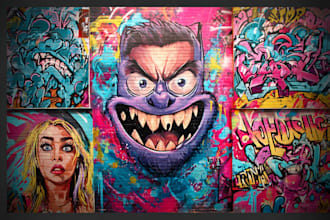 design graffiti designs, murals and wall arts