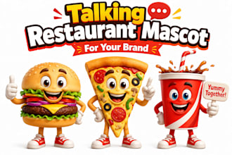 create talking restaurant mascot for your food brand