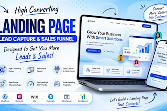 design one page website, lead capture page, wordpress landing page design