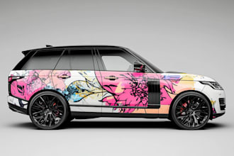 draw car wrap vehicle wrap truck wrap racing car wrap