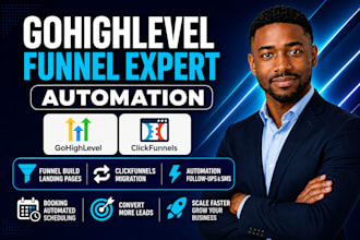 setup gohighlevel crm funnel automation landing page and clickfunnels migration