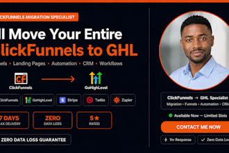 migrate clickfunnels to gohighlevel ghl funnel landing page and automation setup