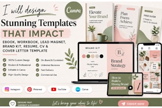 canva ebook workbook lead magnet instagram pinterest resume template bundle