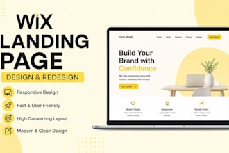 design and redesign wix landing page, wix websites, wix campaign design wix blog