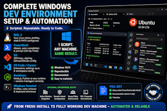 setup  windows developer environment with wsl powershell and  dev tools