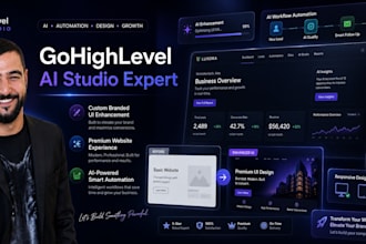 enhance gohighlevel ai studio websites with custom branded UI