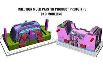 design injection mold part 3d product prototype cad modeling step file fusion360