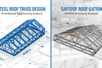 design steel roof truss and structural analysis in sap2000