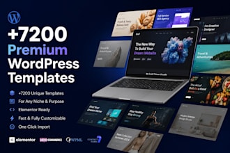 provide a premium bundle of 7200 wordpress templates and elementor kits