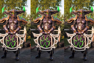 create custom cosplay creation fantasy knight armor anime cosplay fabric prop