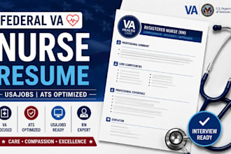 write federal VA nurse usajobs ats healthcare resume