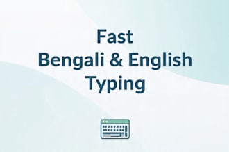 do fast bengali and english typing work