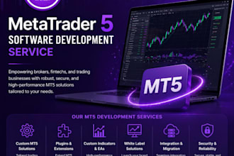 create a mt4 mt5 expert advisor bot in mql4 mql5 for you