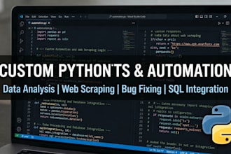 write custom python scripts for automation and data analysis