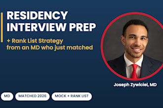 run your residency mock interview and rank list strategy session