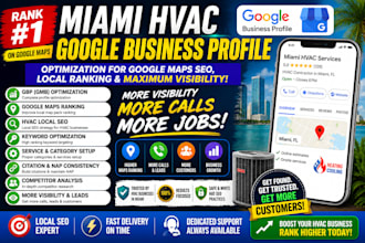 optimize miami hvac g0ogle business profile for google maps SEO local ranking