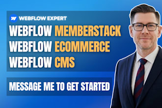 do webflow memberstack, webflow cms, webflow ecommerce website, business website