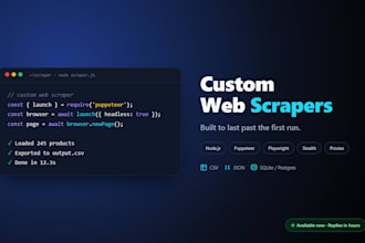 build a custom web scraper in nodejs and puppeteer