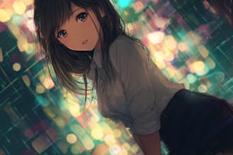 drawing anime artwork illustration with high quality