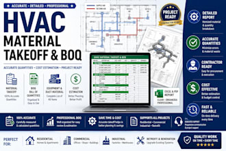 do hvac material takeoff and boq for accurate project estimation