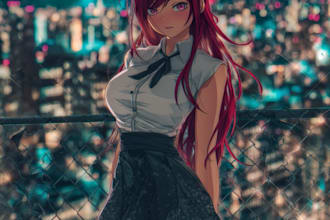 drawing anime artwork illustration with high quality