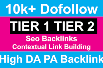put 10k tier 1 tier 2 seo backlinks for your website