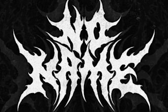 design war metal band logo design