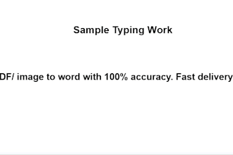 do fast and accurate ms word typing work in 24 hours