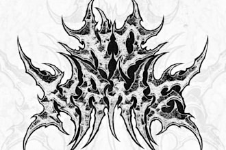 draw brutal underground metal logo